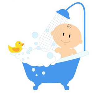 Bathing Baby