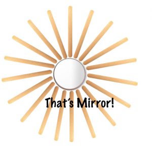Popsicle stick mirror