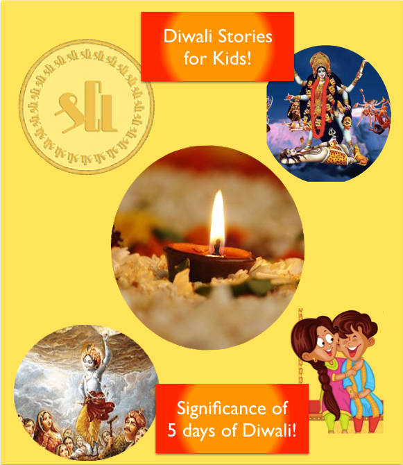 Diwali Stories for kids, This Diwali let kids get aware of the story behind the celebration of DIwali, the meaning and significance of 5 days of Diwali in a Simple and story telling way