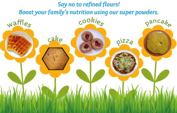 Organic non refined flours to make Cookies and cakes, yummy and healthy for kids