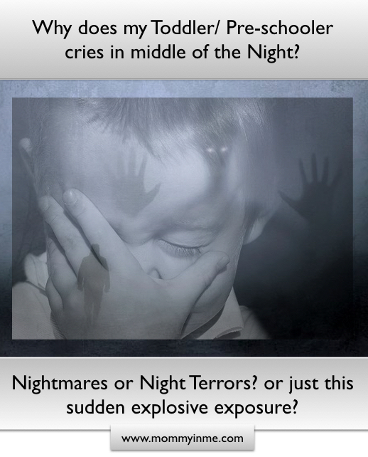 Why does my child cries in the middle of the night? Are you facing mid night waking and screaming of your child? Then read the possible reasons and tips to help toddlers come out of the possible nightmares, as an experienced mama says. #nightmares #nightterrors #cryingchild #midnightcries