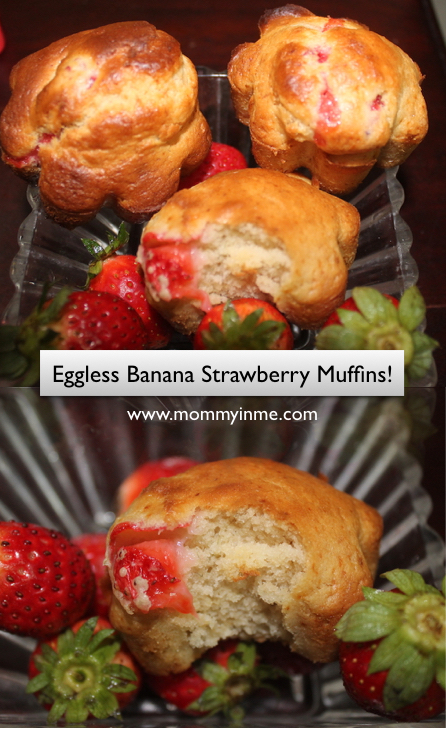 Christmas is round the corner, have you finalized your baking plans? If not, here is a tempting Recipe perfect for Christmas Party - Strawberry Banana Muffins! #muffins #muffinrecipe #strawberrybananamuffin #cake #bake #christmas #eggless