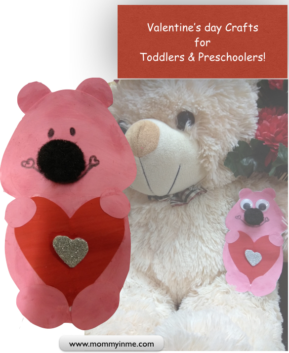 Cute valentine's day crafts for kids , toddlers and Preschoolers #crafts #toddlercrafts #valentinesdaycrafts #kidscrafts 