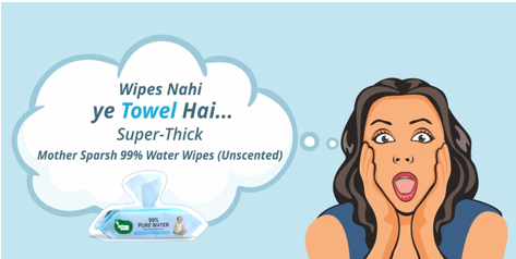 MotherSparsh has launched their new 99% water wipes with medical grade cloth. They are no longer unscented and have moisture lock lid too. have you experienced these brilliant baby wipes. #babywipes #unscentedwipes #waterwipes #bestwipes #MotherSparsh