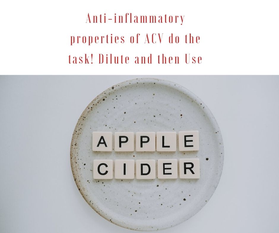 ACV works great due to its anti inflammatory properties on sunburn. Dilute it before using and apply aloe vera afterwards. #Sunburn #homeremedy #homeremedies #tanning #detan #skinburn #ACV #Applecidervinegar #aloevera