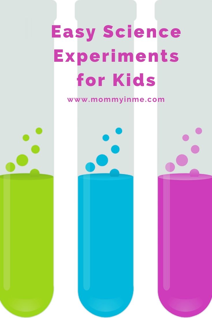Easy Science experiments to do at home for kids #funforkids #kids #experiments #science 