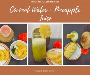 Coconut water Pineapple Detox drink recipe