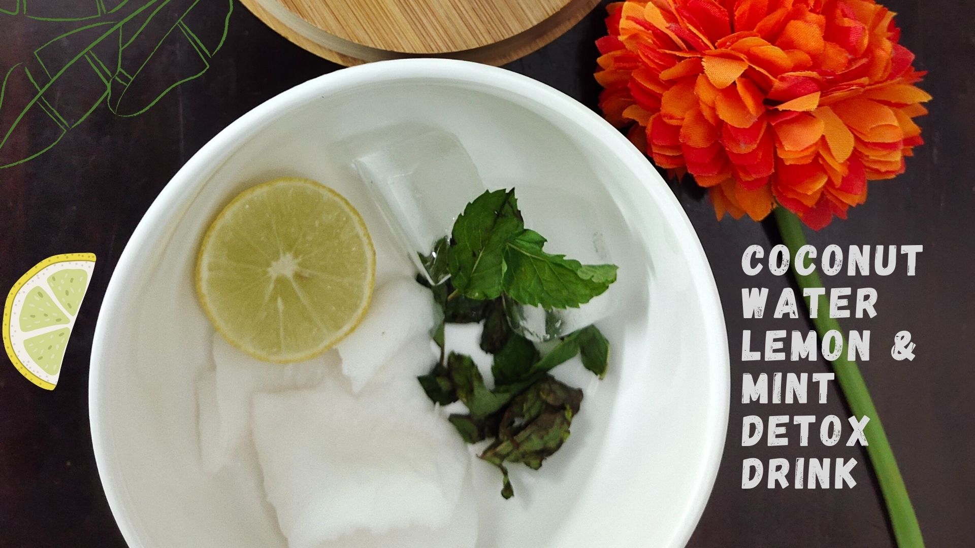 How to make Coconut water Mint detox drink?