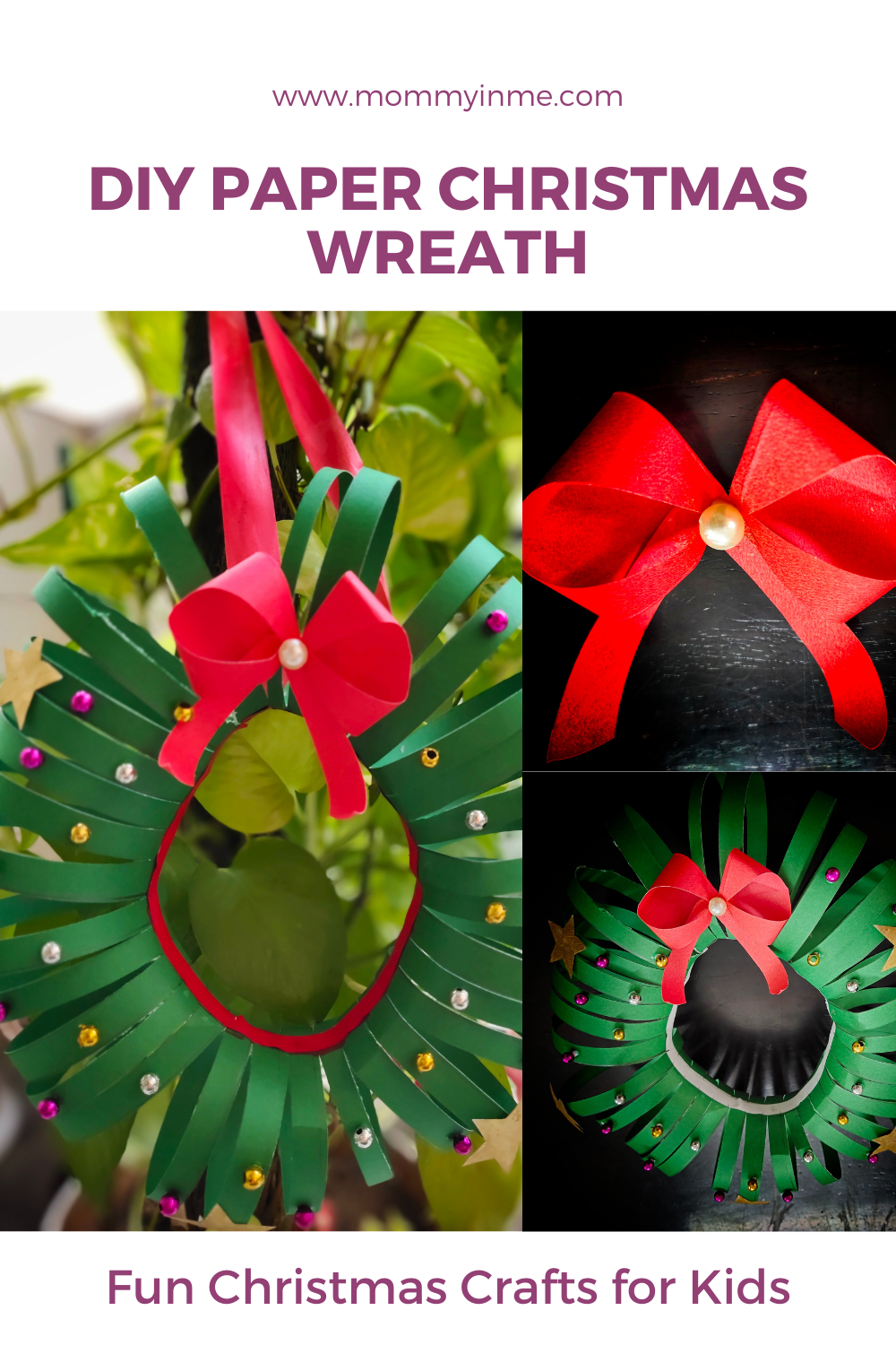 Festive season is here and its time to engage kids in some fun crafts. Check out step by step details to make DIY Paper Christmas Wreath #Papercrafts #PaperChristmasWreath #DIYCrafts #Easycraftsforkids #Christmascrafts